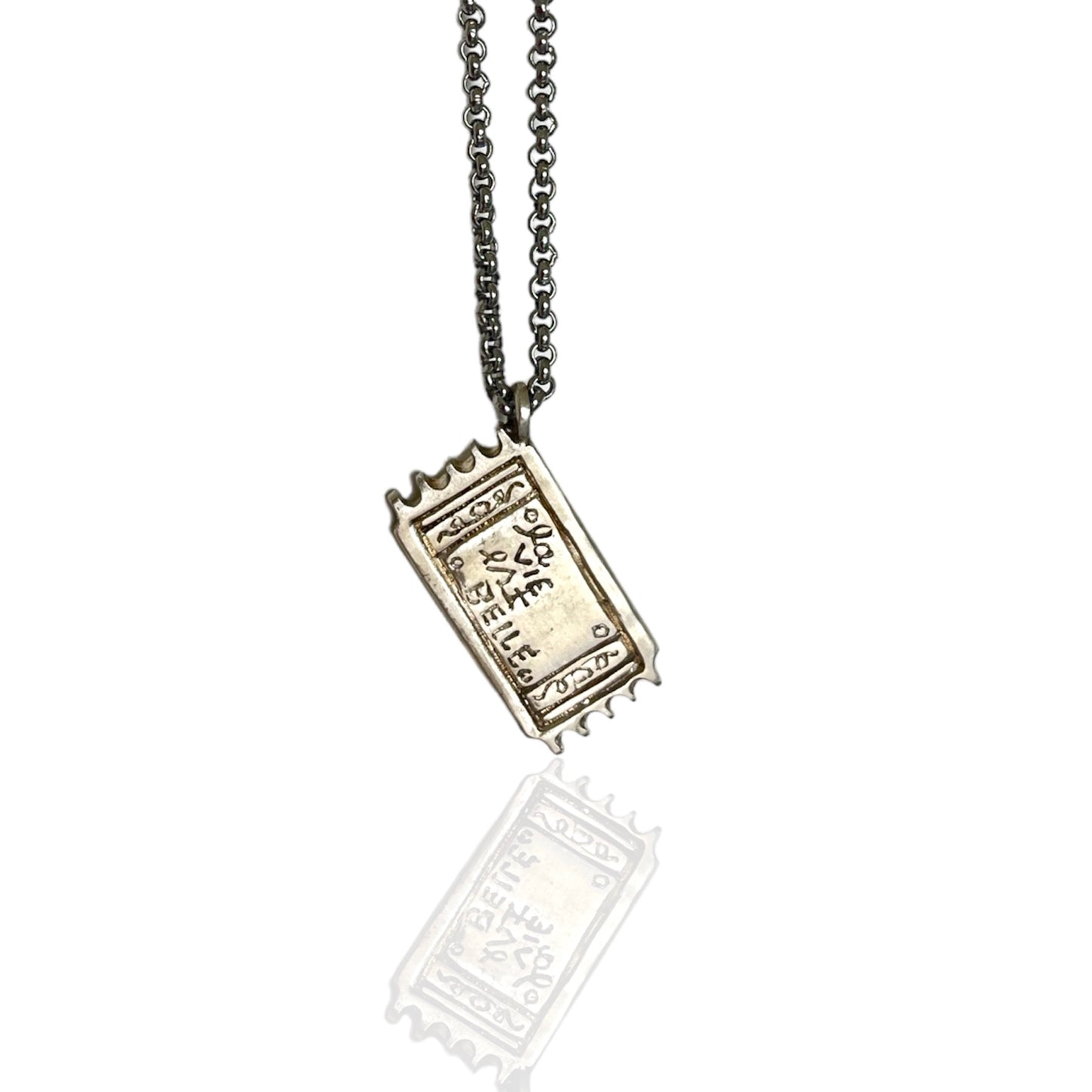 Life is beautiful silver necklace