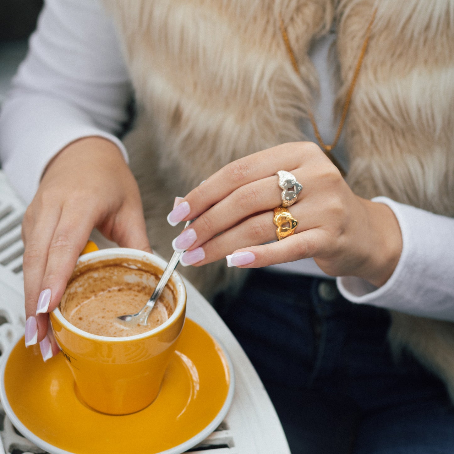 Heart Fermé Silver Ring
