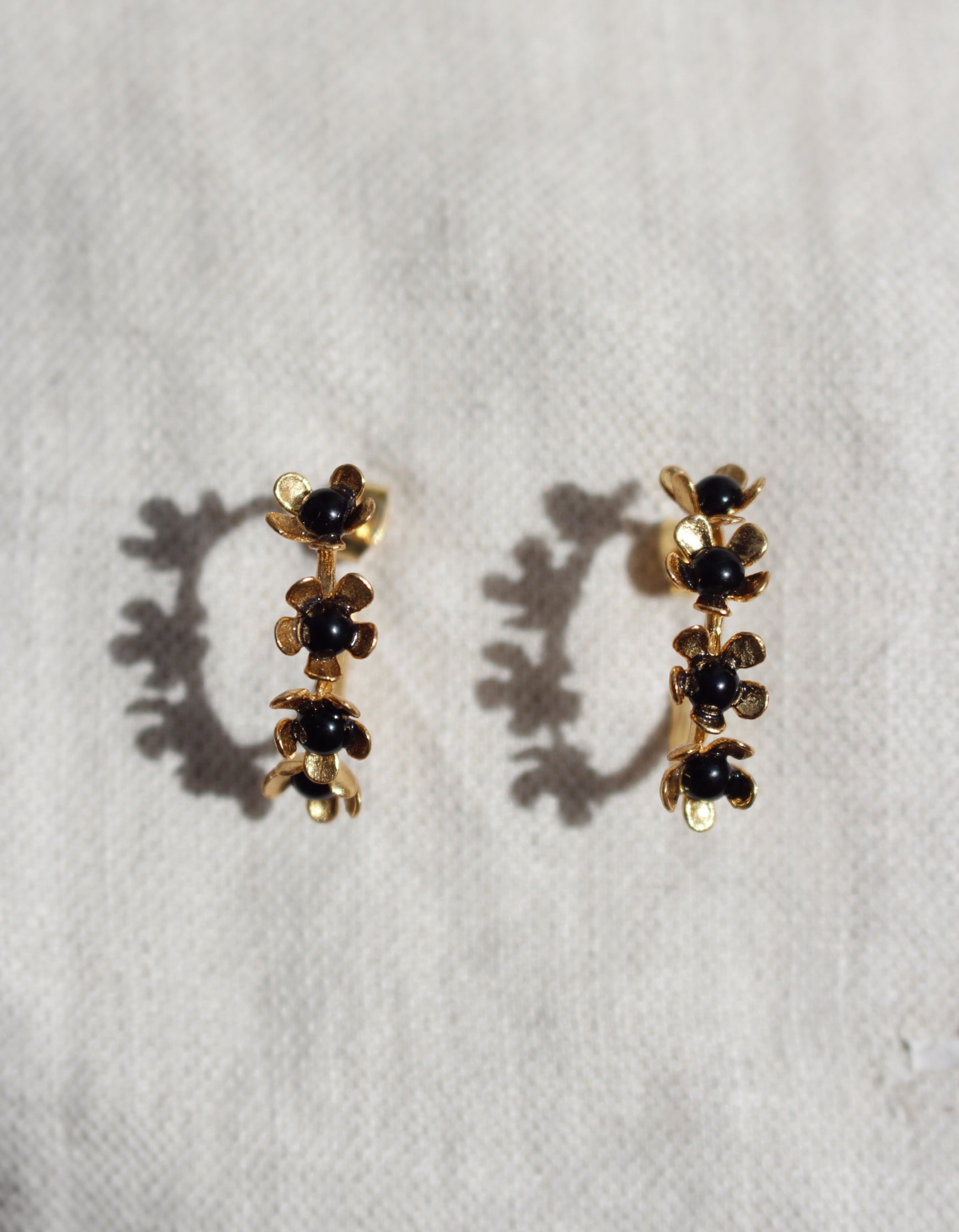 Aros Mini Florita Negro