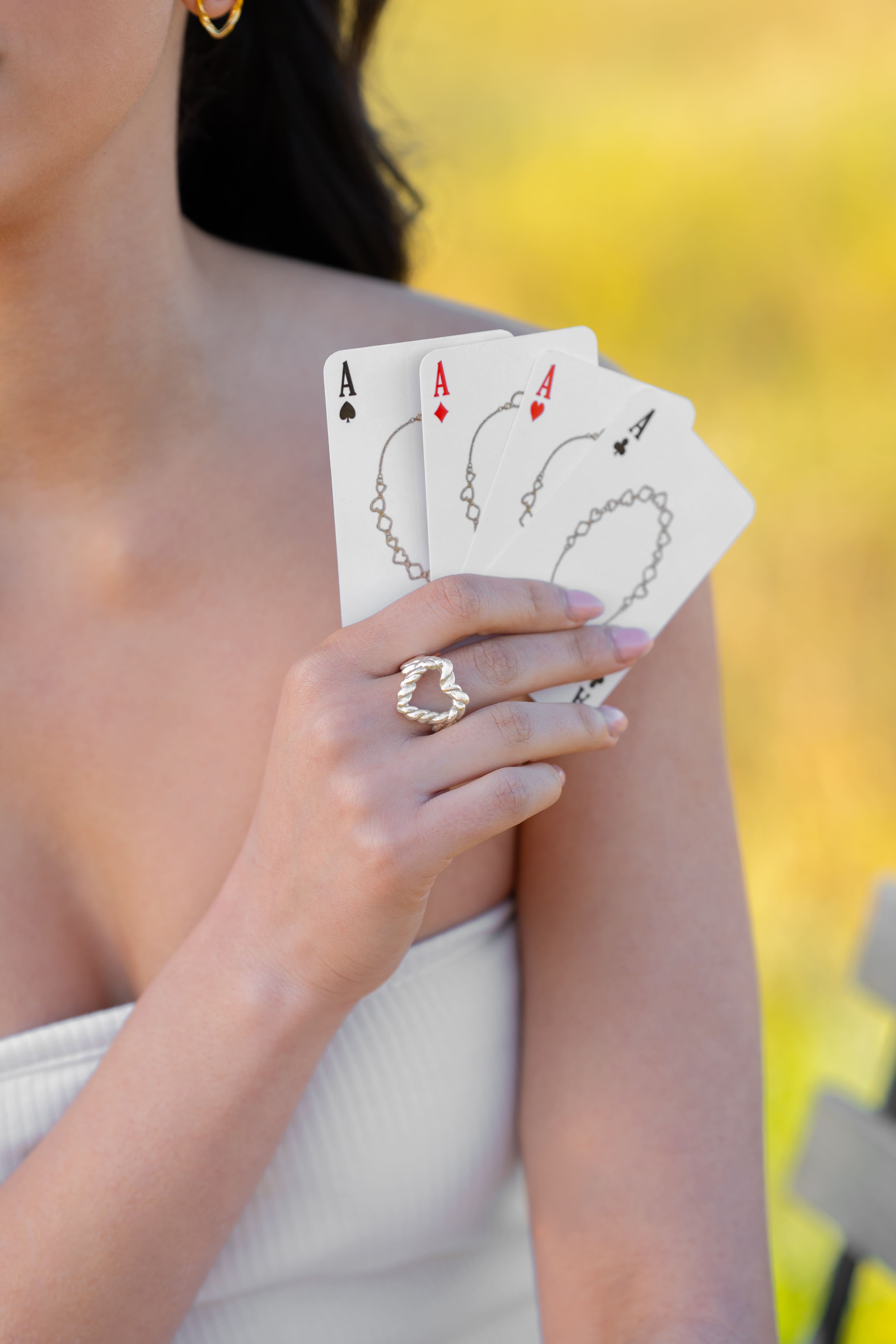 Anillo Bold heart Plata