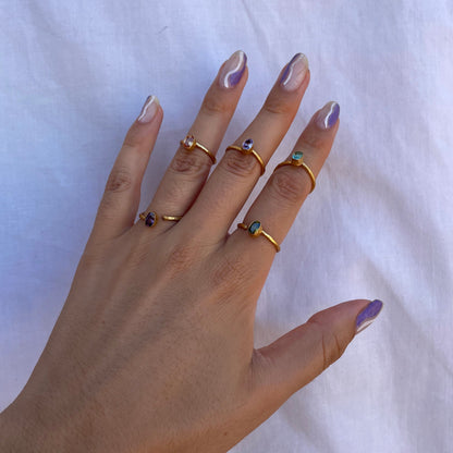 Anillo Zircón Rosa