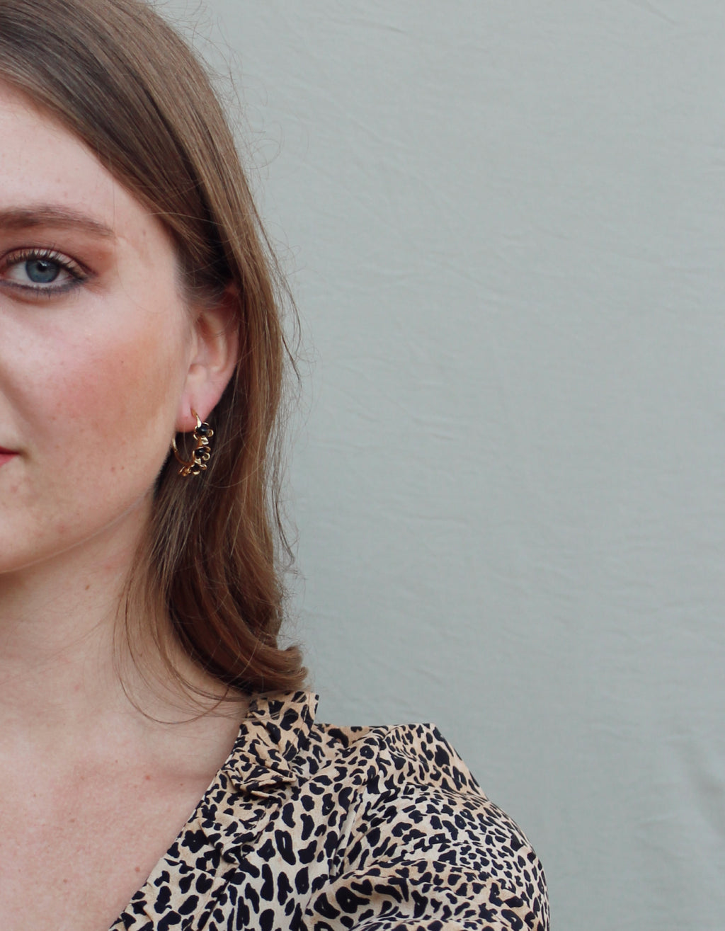 Aros Mini Florita Negro