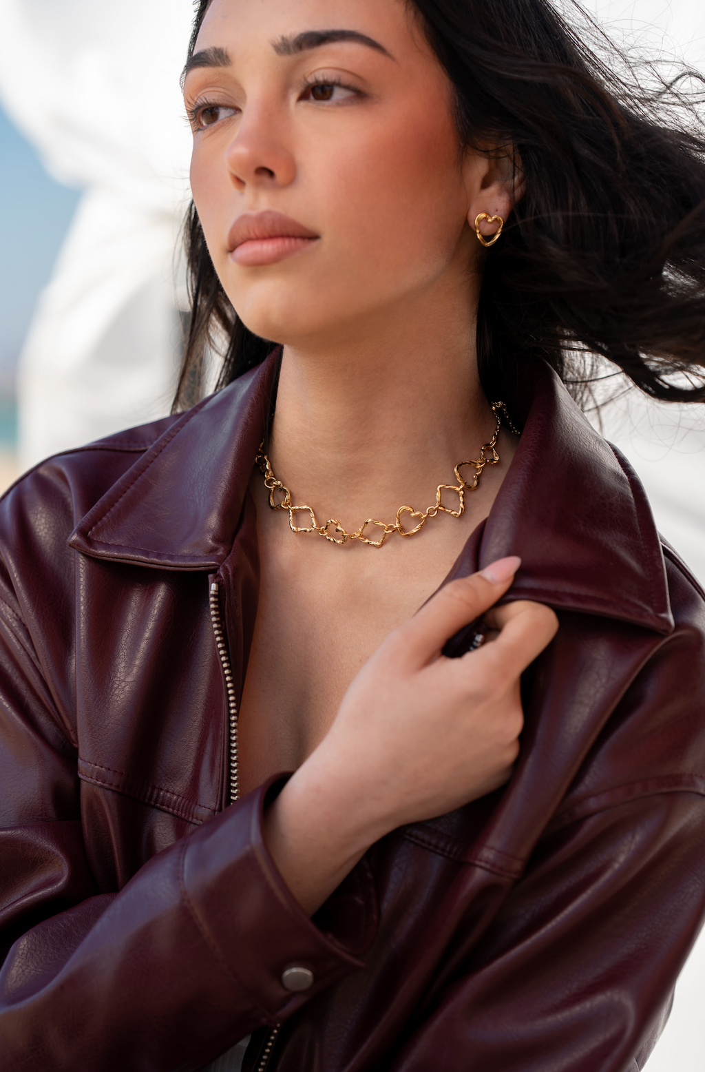 choker corazones y diamantes