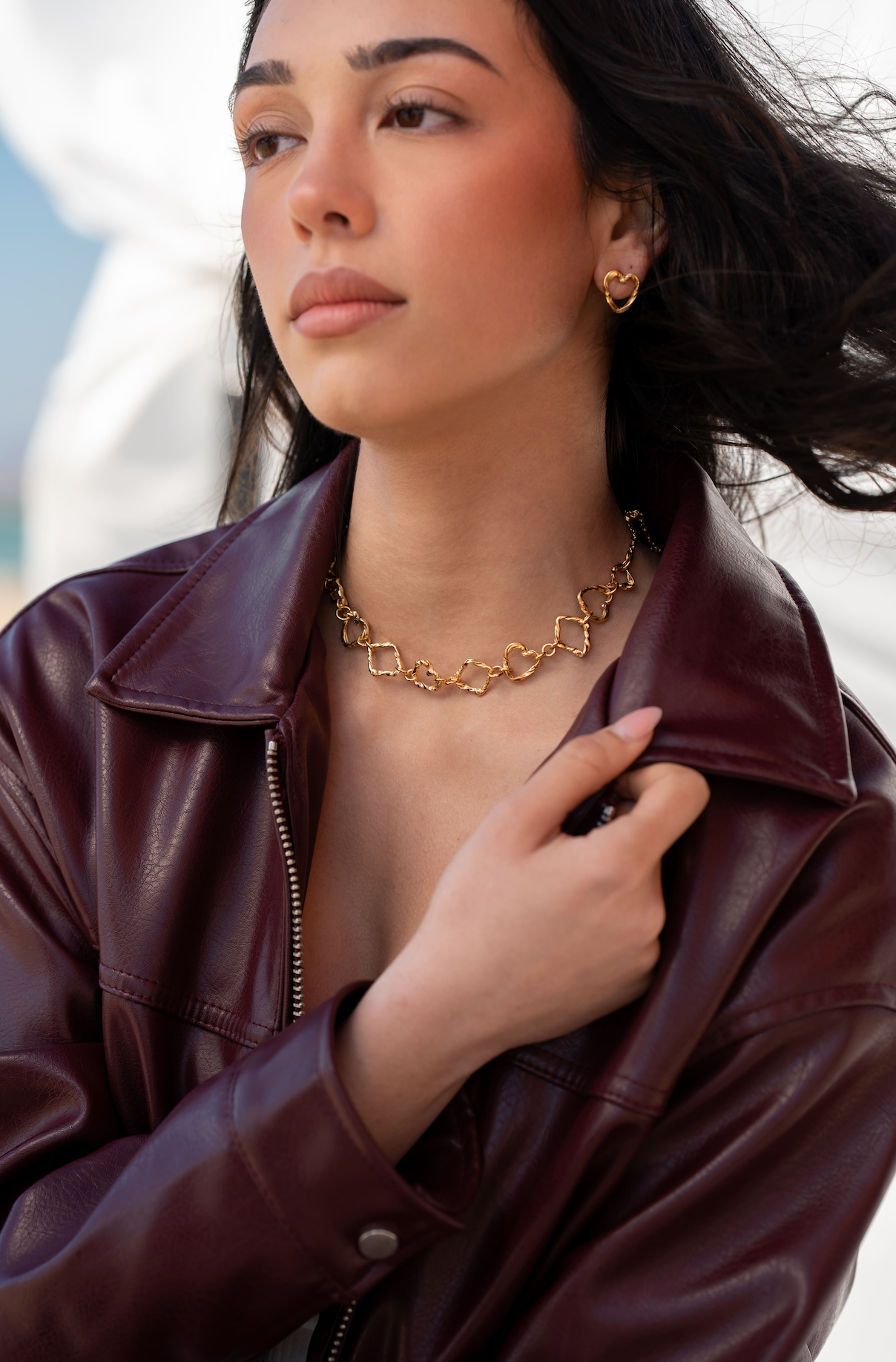 choker corazones y diamantes