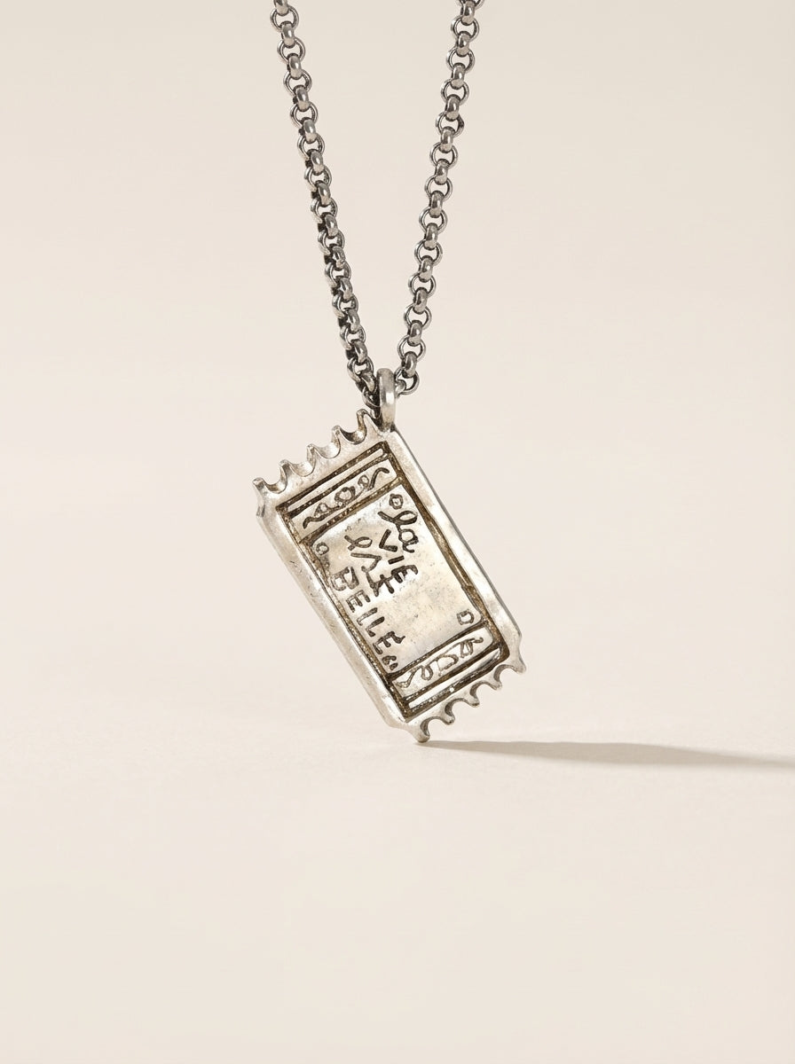 Life is beautiful silver necklace