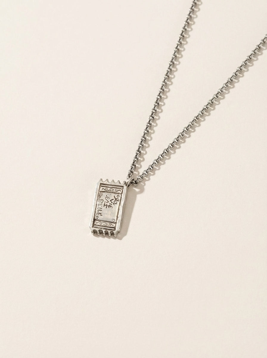 Life is beautiful silver necklace